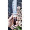 РАМЗЕС авторський ніж ручної роботи майстра Leo Knife, сталь к390 в ламінаті з нержавіючого дамаску, 63 HRC, купити замовити в Україні